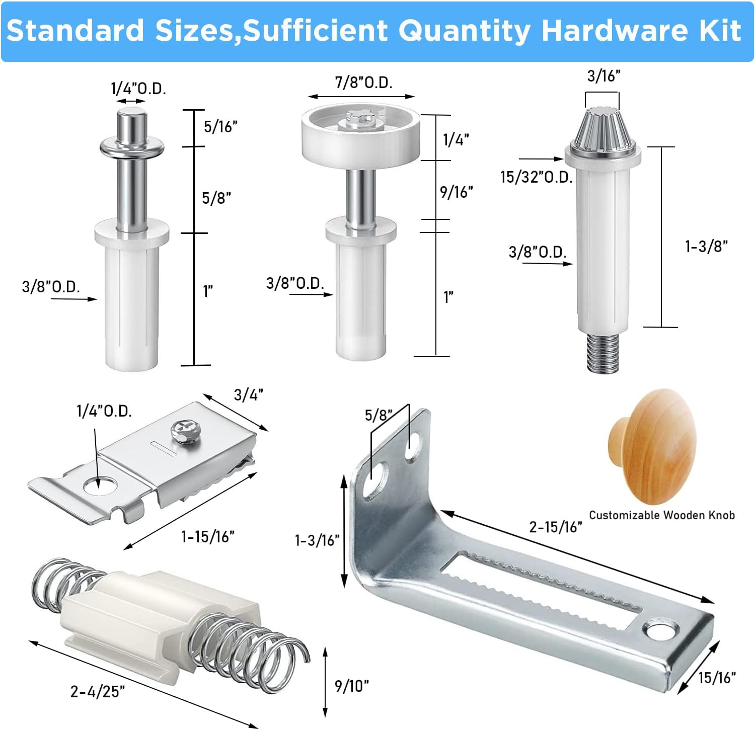Bifold Door Hardware Kit 36 Inch, Folding Closet Door Track System with Wheels, Hinges, Pivots & Full Fittings - Image 2
