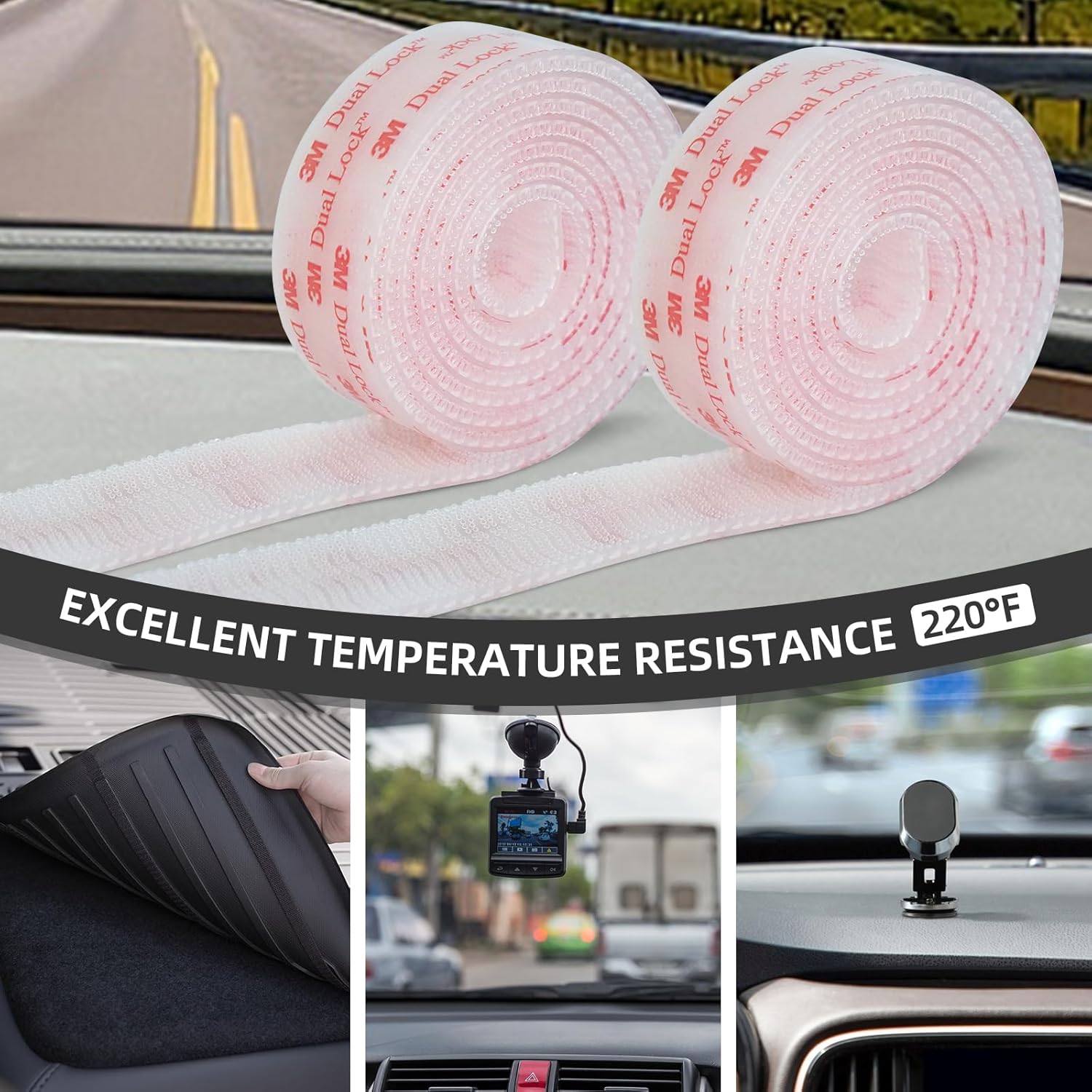 3M Dual Lock SJ3560 Hook & Loop Tape, 25mm x 1.9m Clear Interlocking Adhesive Fastener for Indoor & Outdoor Use - Image 2