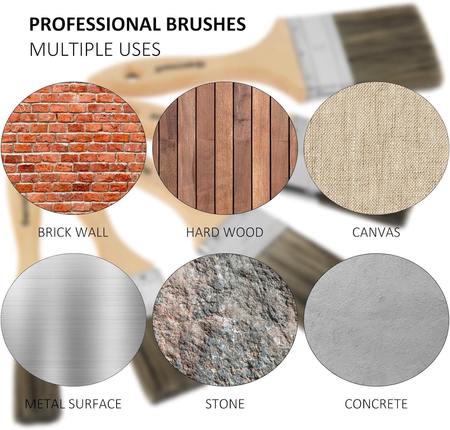 Double Thick Paint Brush Set – Wooden Handle for Stain, Walls, Fence, Varnish & Limewash - Image 4